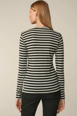 Tencel-Wollstretch-Rundhals-Shirt In