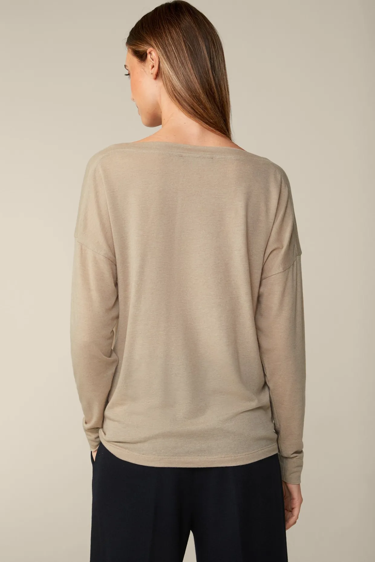 Tencel-Wollstretch-Shirt In Meliert