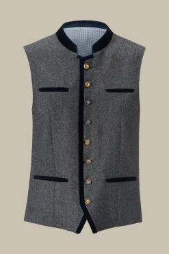 Trachten-Weste Au In Grau/Navy