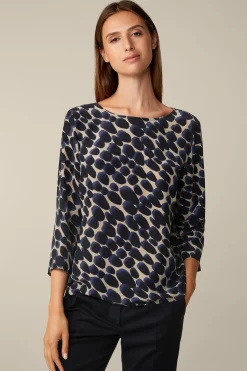 Viskose-Seidenmix-Bluse In