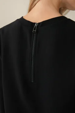 Wollcrepe-Bluse In