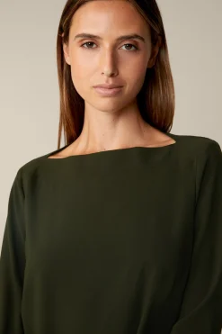 Wollcrepe-Eggshape-Kleid In