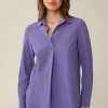 Wollcrepe-Hemdbluse In