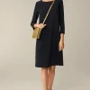 Wollcrepe-Kleid In