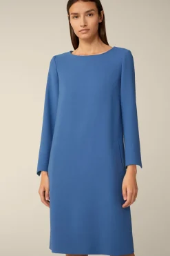 Wollcrepe-Kleid In
