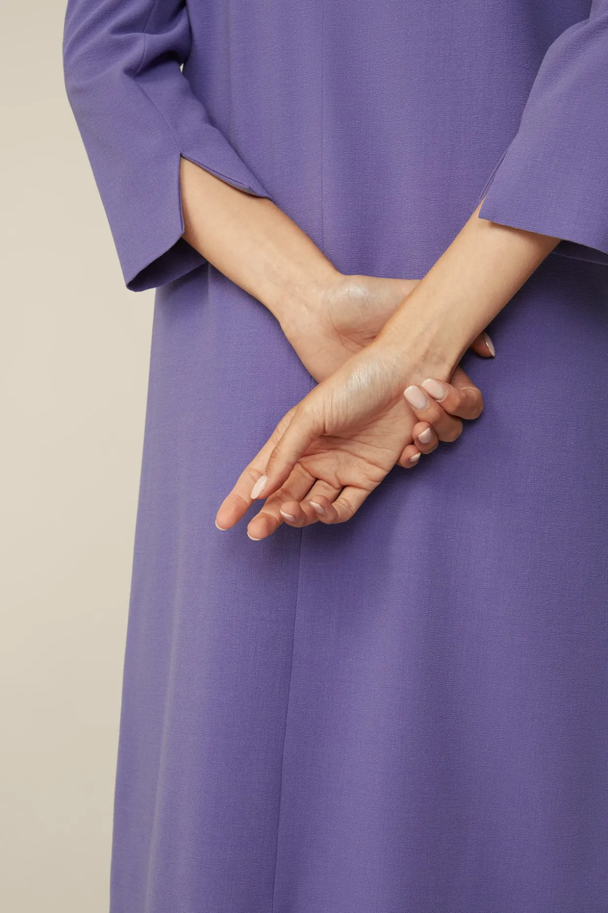 Wollcrepe-Kleid In