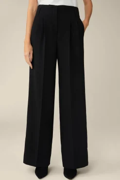 Wollcrepe-Palazzo-Hose In