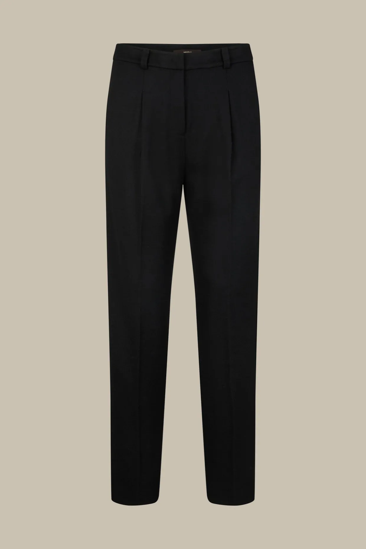 Wolljersey-Bundfalten-Hose In