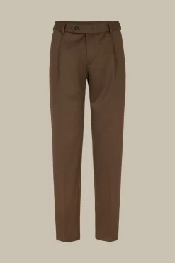 Wolljersey-Bundfaltenhose Floro In