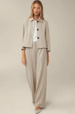 Wolljersey-Kurz-Blazer In