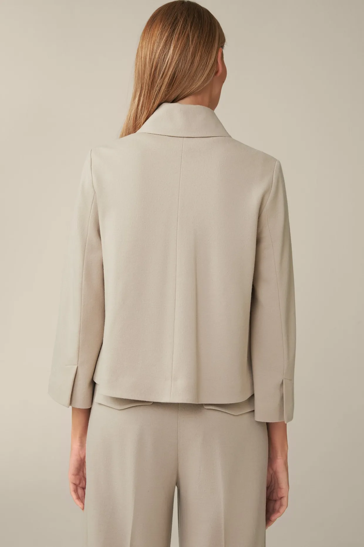 Wolljersey-Kurz-Blazer In