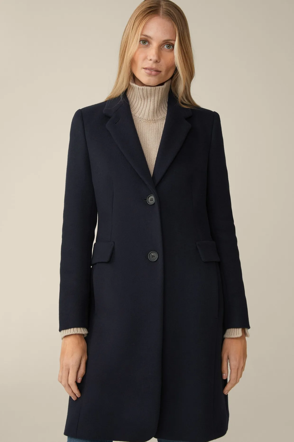 Wollmix-Blazer-Mantel In