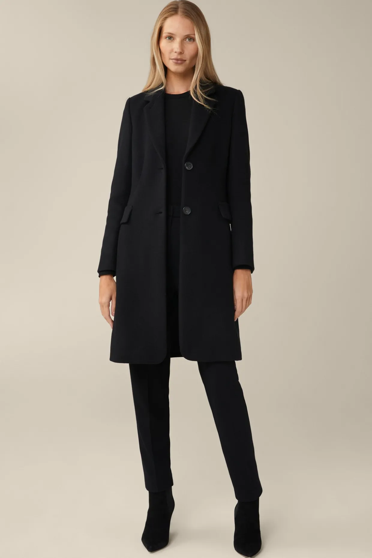 Wollmix-Blazer-Mantel In
