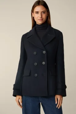Wollmix-Caban-Jacke In