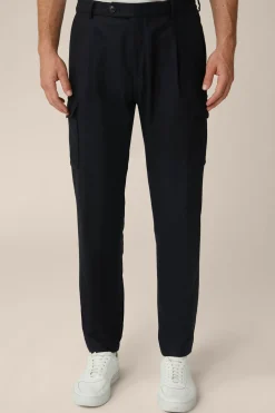 Wollmix-Cargo-Hose Famo Mit Cashmere Und Bundfalte In
