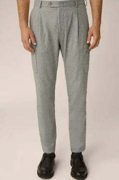 Wollmix-Cargo-Hose Famo Mit Cashmere Und Bundfalte In