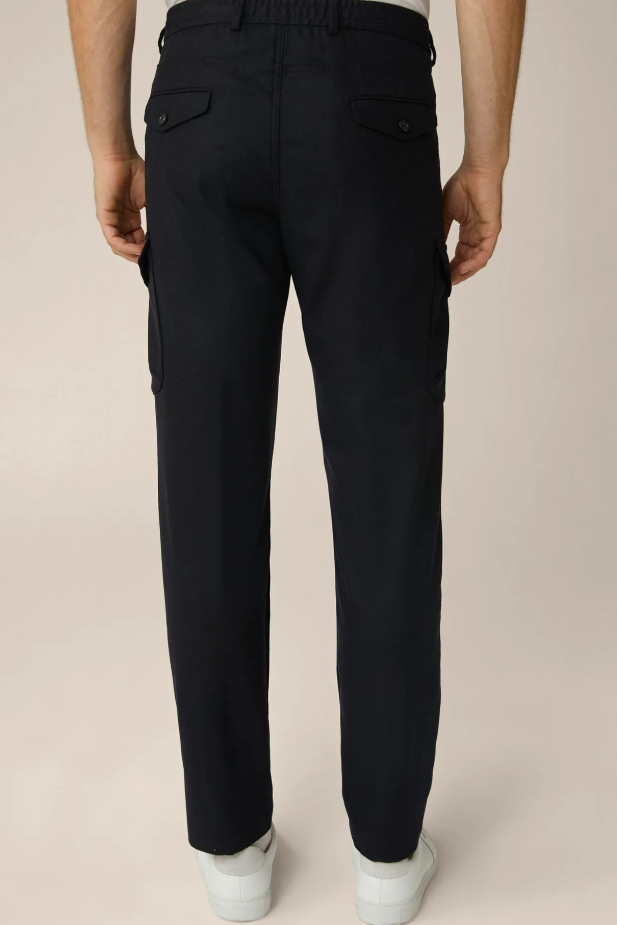 Wollmix-Cargo-Hose Famo Mit Cashmere Und Bundfalte In
