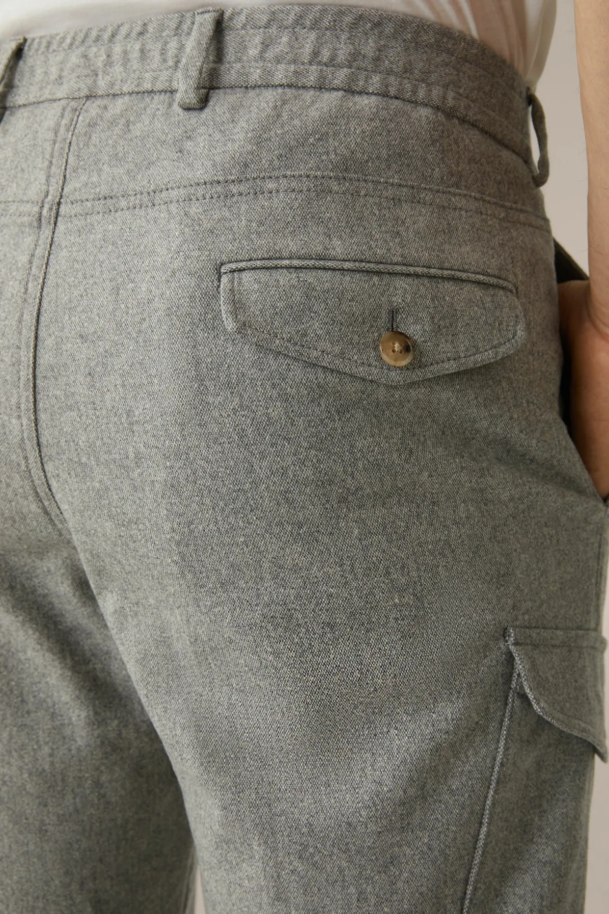 Wollmix-Cargo-Hose Famo Mit Cashmere Und Bundfalte In