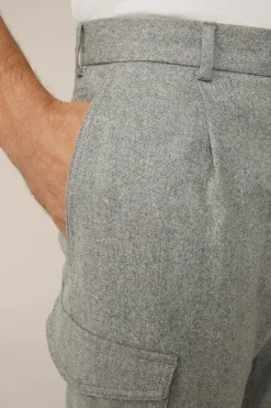 Wollmix-Cargo-Hose Famo Mit Cashmere Und Bundfalte In