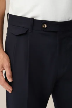 Wollmix-Hose Sapo Mit Bundfalte Und Umschlag In