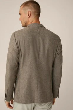 Wollmix-Sakko Giro Mit Cashmere In Fischgrat