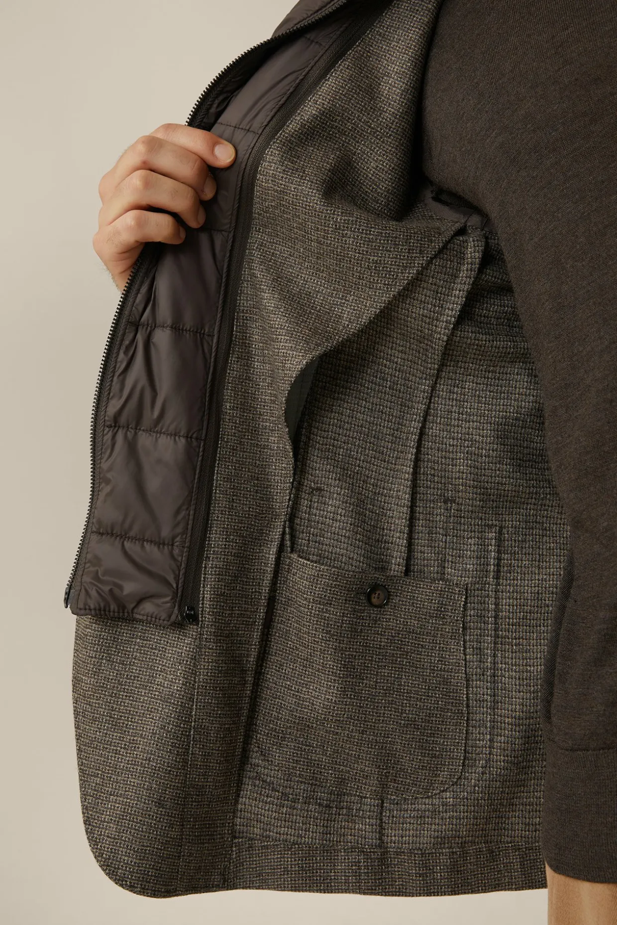 Wollmix-Sakko Triest Mit Cashmere Und Inlay In