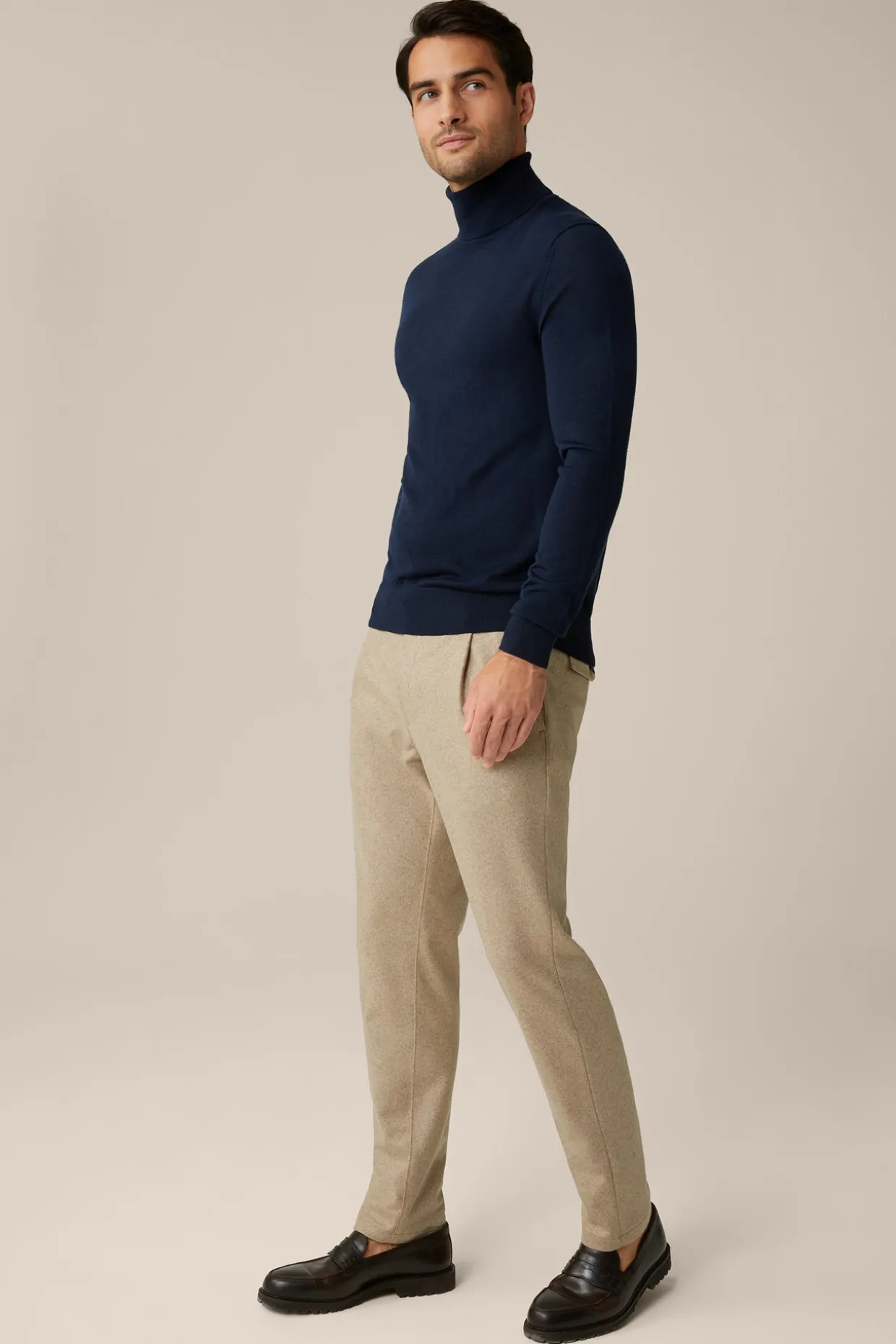 Woll-Rollkragen-Pullover Nando Mit Seide Und Cashmere In