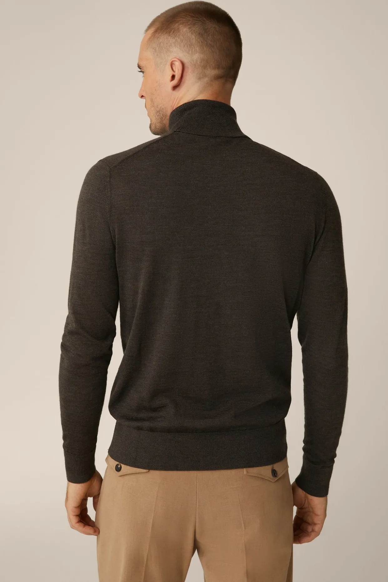 Woll-Rollkragen-Pullover Nando Mit Seide Und Cashmere In