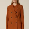 Wollstretch-Doppelreiher-Blazer In