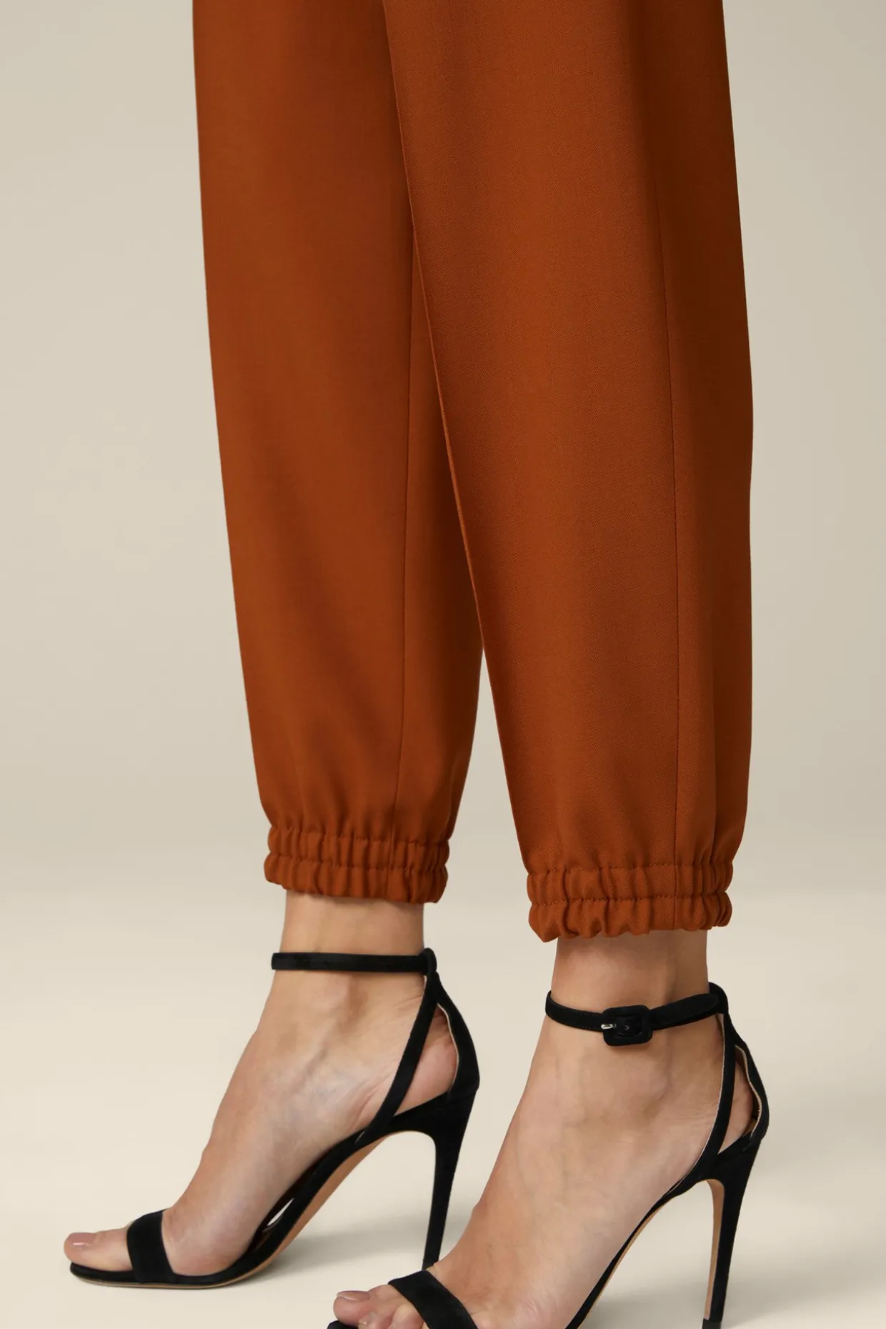 Wollstretch-Hose Im Jogger-Stil In