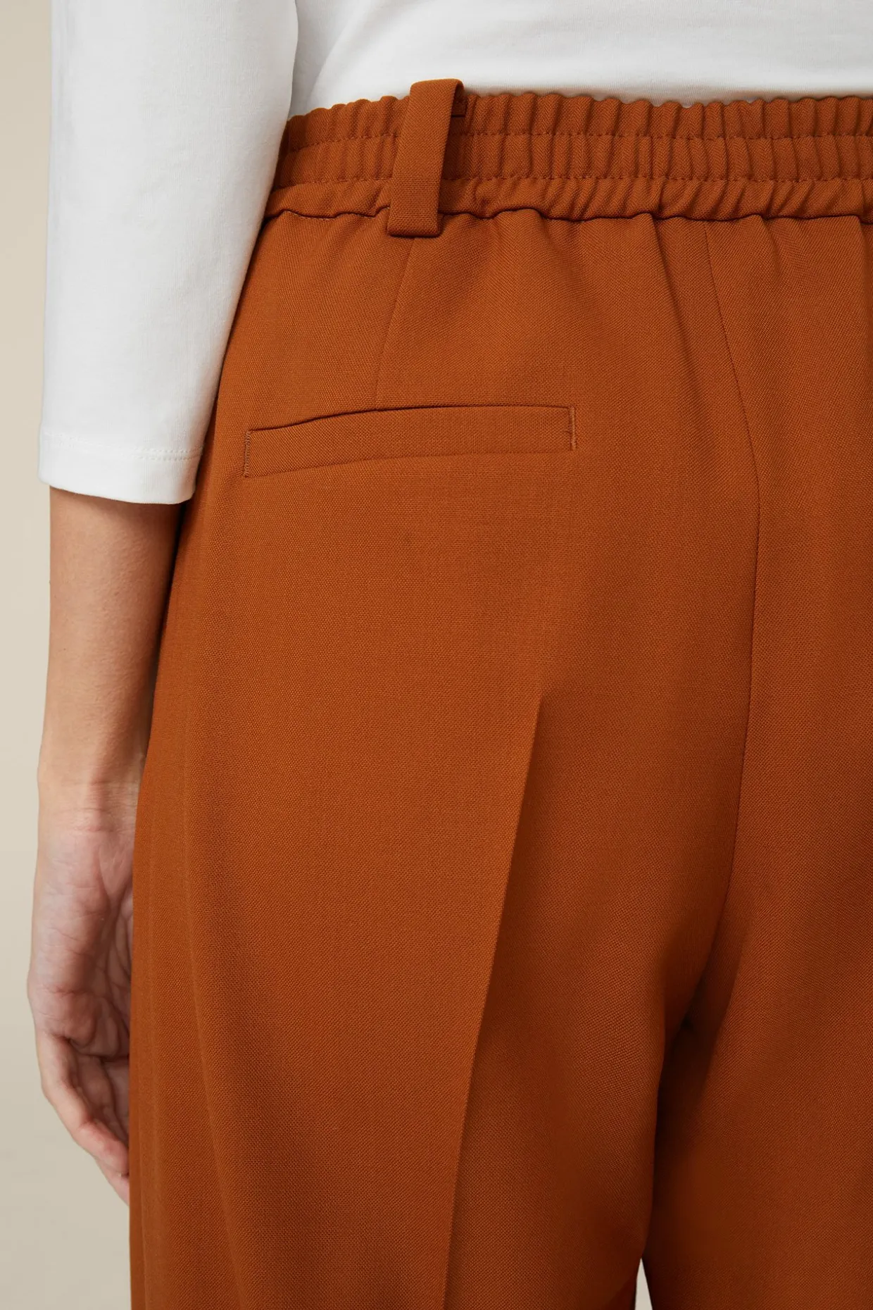 Wollstretch-Hose Im Jogger-Stil In