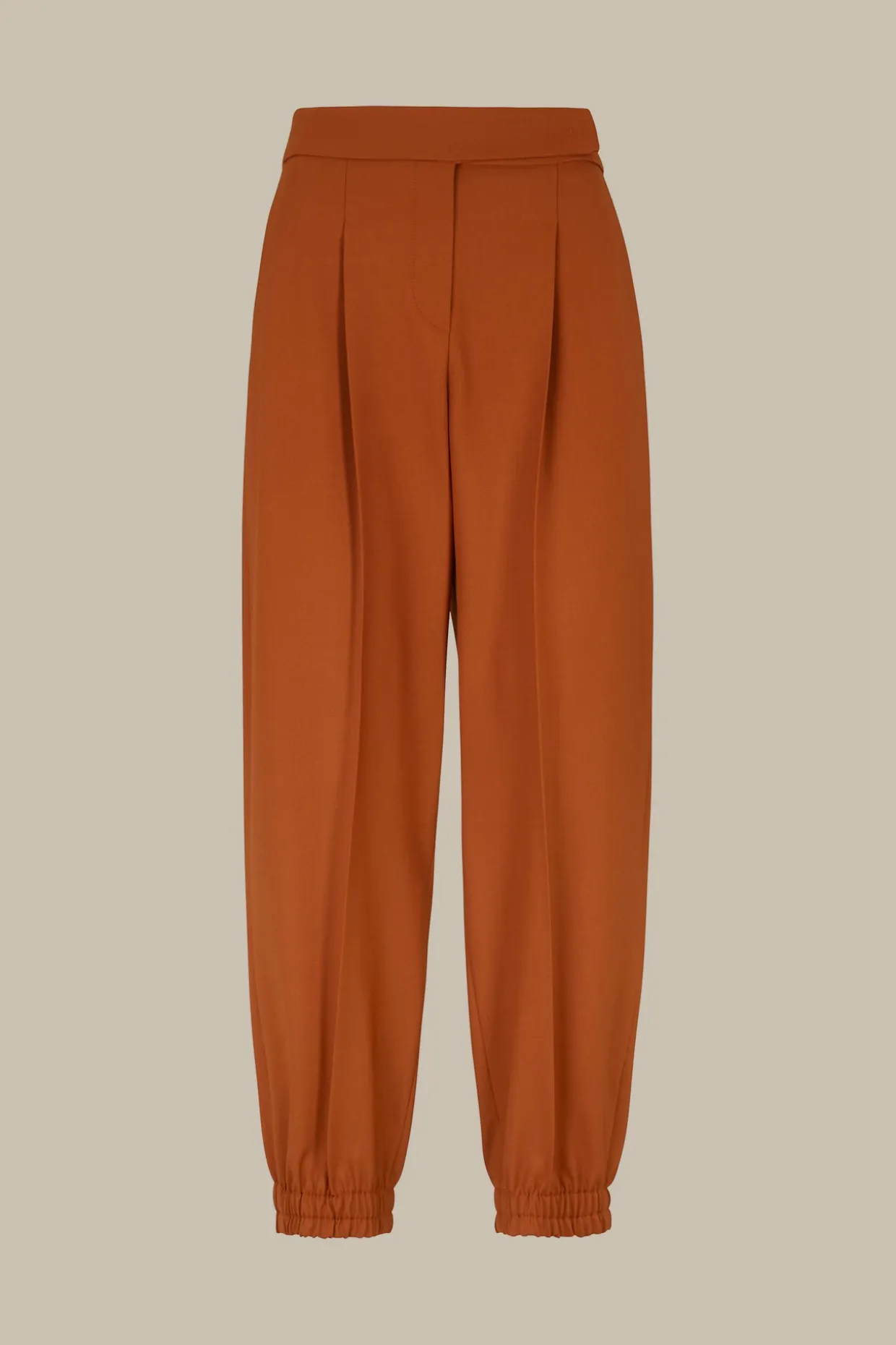 Wollstretch-Hose Im Jogger-Stil In