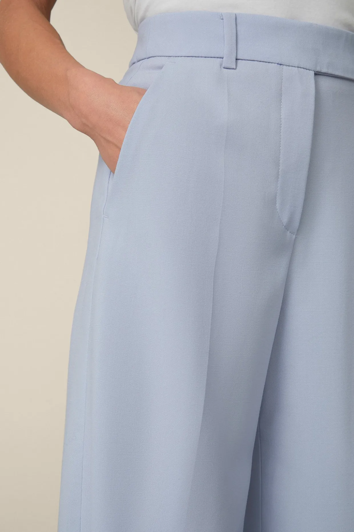 Wollstretch-Palazzo-Hose In
