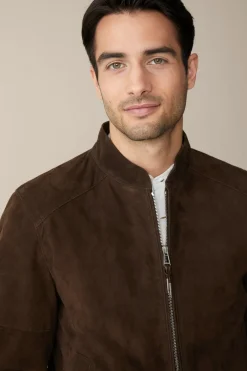 Ziegenvelours-Leder-Blouson Borello In