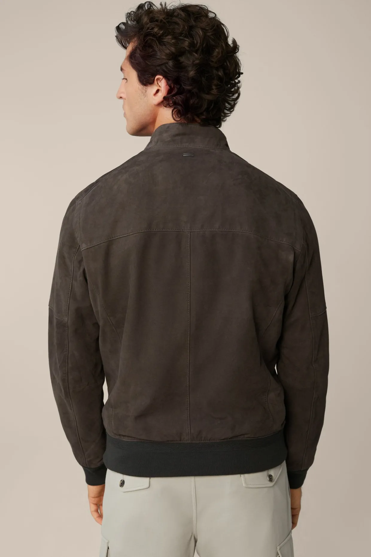 Ziegenvelours-Leder-Blouson Borello In