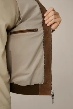 Ziegenvelours-Leder-Blouson Borello In
