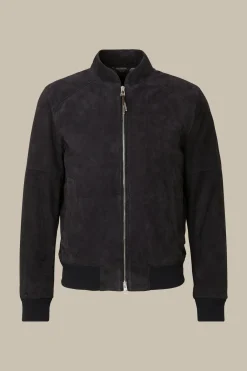 Ziegenvelours-Leder-Blouson Borello In